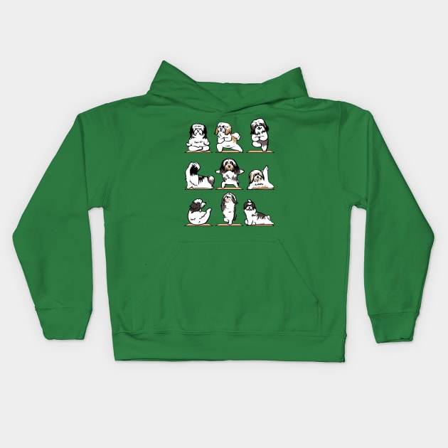 Havanese Yoga Kids Hoodie by huebucket